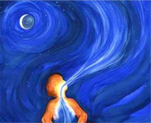 Ilustração de pessoa meditando